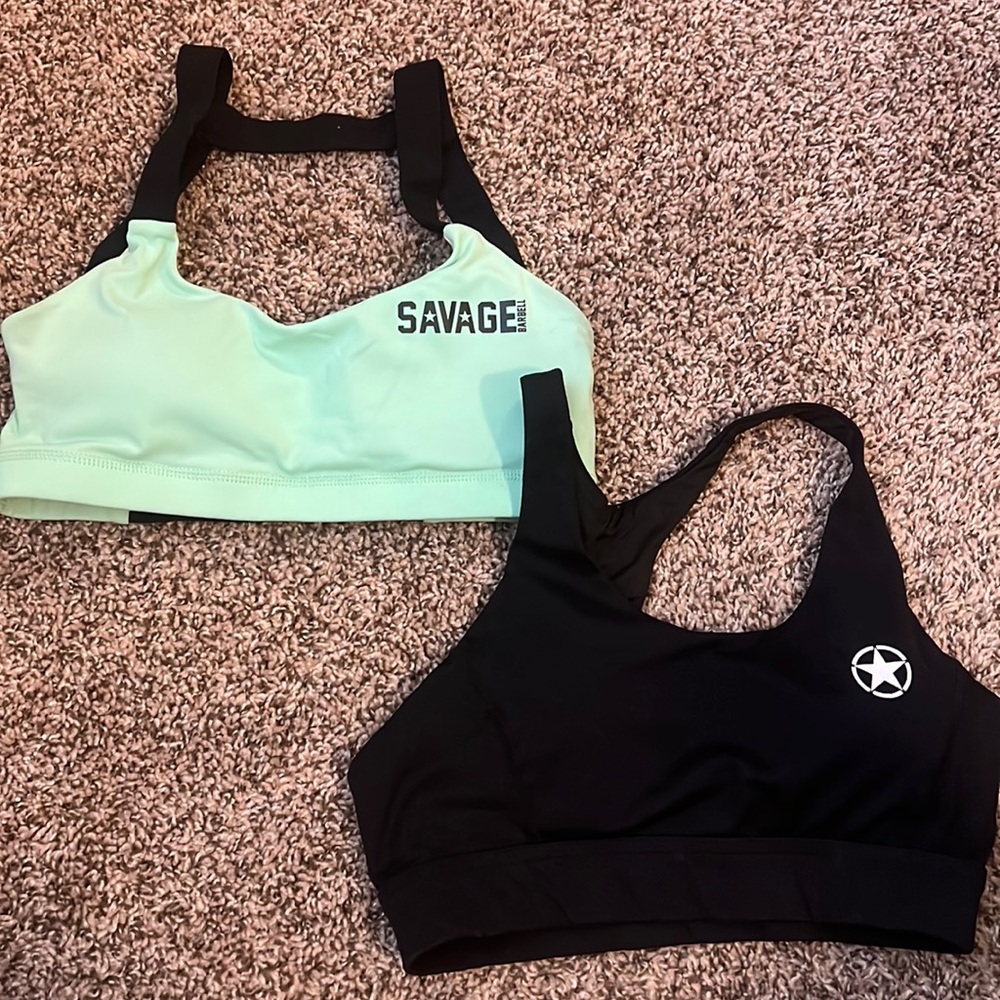 Savage Barbell Sports Bras Bundle of 2 Size Medium